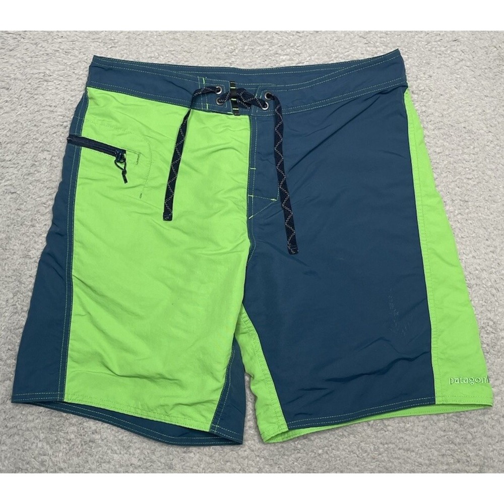 Patagonia Board Shorts Mens‎ 32 Swim Trunks Surf Green Lightweight Beach